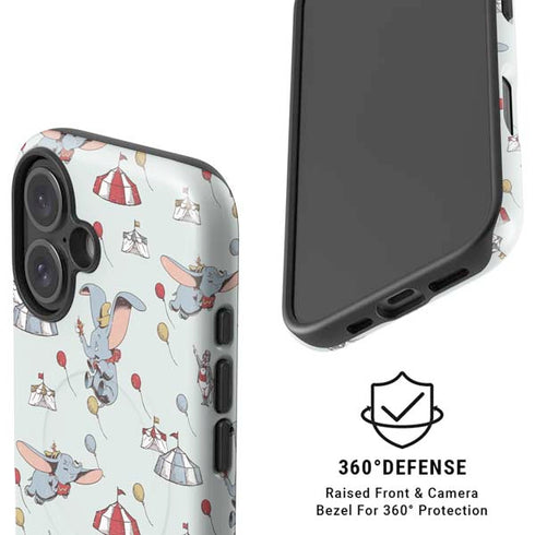 Disney Dumbo Vintage Pattern iPhone 16 Plus Magsafe Impact Case